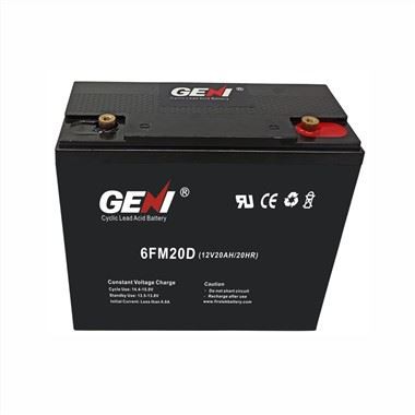 Beic dwfn 12V 20AH Batri Asid Plwm Wedi'i Selio